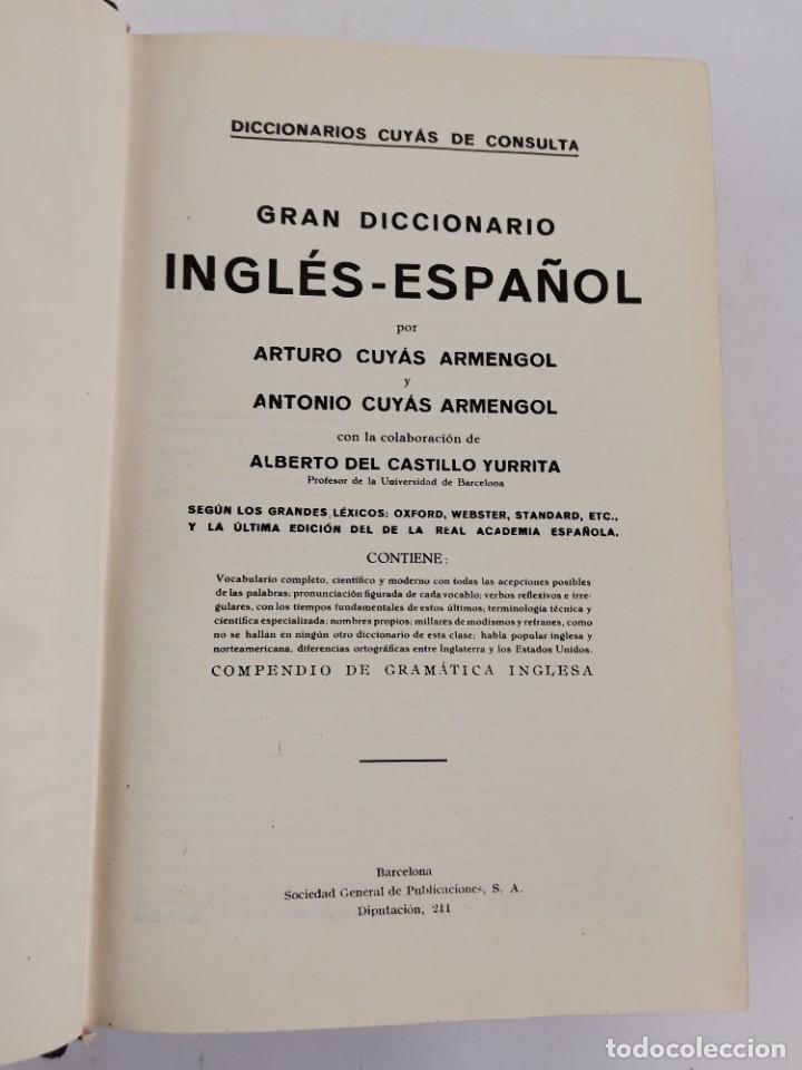 Diccionarios antiguos: L-6016. GRAN DICCIONARIO INGLES-ESPAÑOL POR ARTURO Y ANTONIO CUYAS.1928. - Foto 2 - 303892718