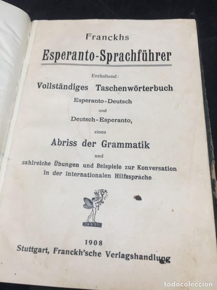 Diccionarios antiguos: Diccionario Esperanto Deuscht. 1908. sprachf&uuml;hrer - Foto 1