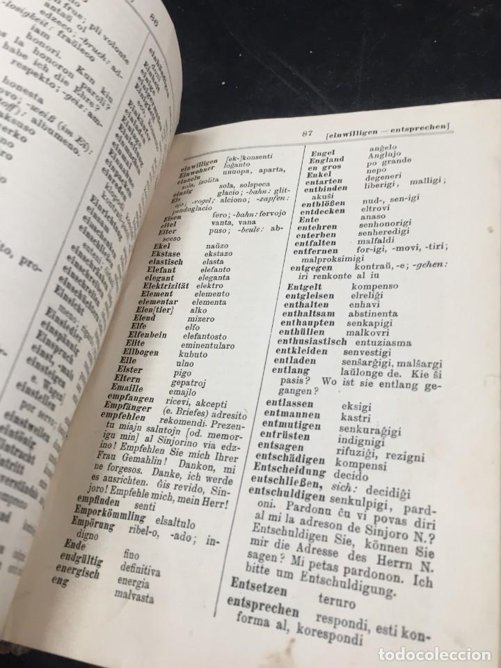 Diccionarios antiguos: Diccionario Esperanto Deuscht. 1908. sprachf&uuml;hrer - Foto 3