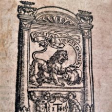 Diccionarios antiguos: LIBRO SIGLO XVI,AÑO 1533, LEXICO..DICCIONARIO DE LATIN Y GRIEGO,POST INCUNABLE,GRABADOS,UNICO ESPAÑA. Lote 326965673