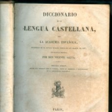 Diccionarios antiguos: NUMULITE L0879 DICCIONARIO DE LA LENGUA CASTELLANA ACADEMIA ESPAÑOLA VICENTE SALVÁ 1841. Lote 341193068