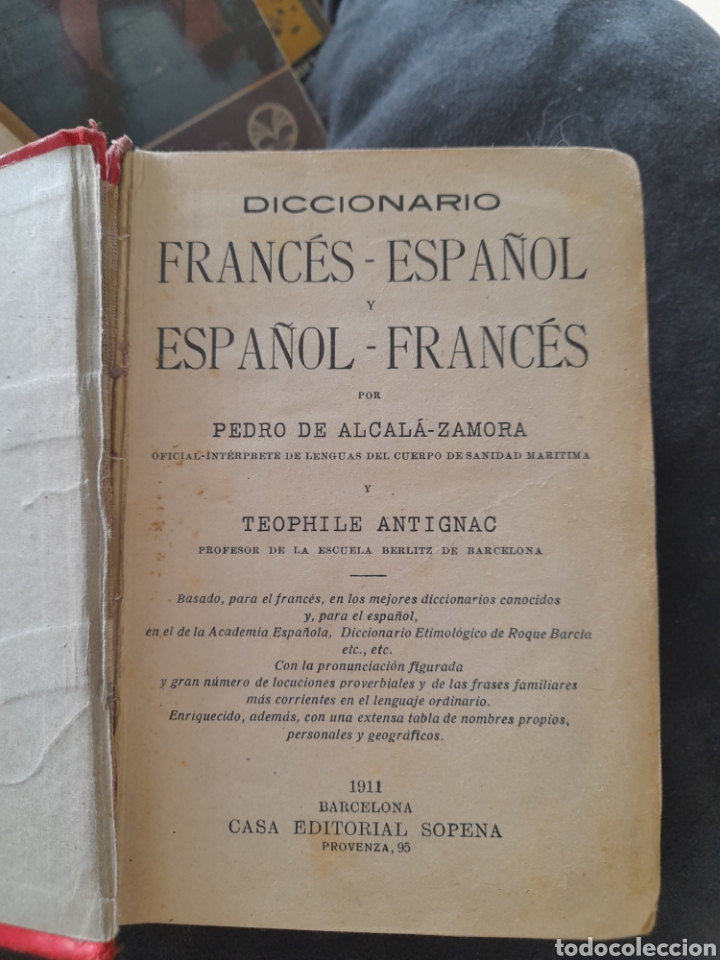 Diccionarios antiguos: Diccionario Franc&eacute;s Espa&ntilde;ol Franc&eacute;s - Foto 2