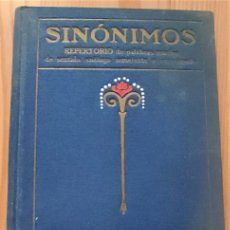 Diccionarios antiguos: SINÓNIMOS, REPERTORIO DE PALABRAS - PEDRO DE IRÍZAR Y AVILÉS - SIEX-BARRAL AÑO 1936. Lote 374176164