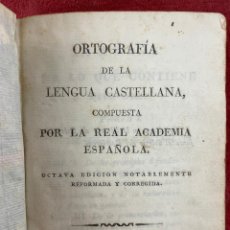 Diccionarios antiguos: ORTOGRAFIA DE LA LENGUA CASTELLANA. REAL ACADEMIA ESPAÑOLA. MANUEL MUÑOZ. 1815