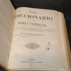 Diccionarios antiguos: NUEVO DICCIONARIO DE LA LENGUA CASTELLANA - PARIS 1853 LIBRERÍA DE ROSA Y BOURET - RARÍSIMO / 17.798