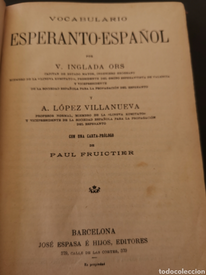 Diccionarios antiguos: diccionario esperanto 1909 - Foto 4