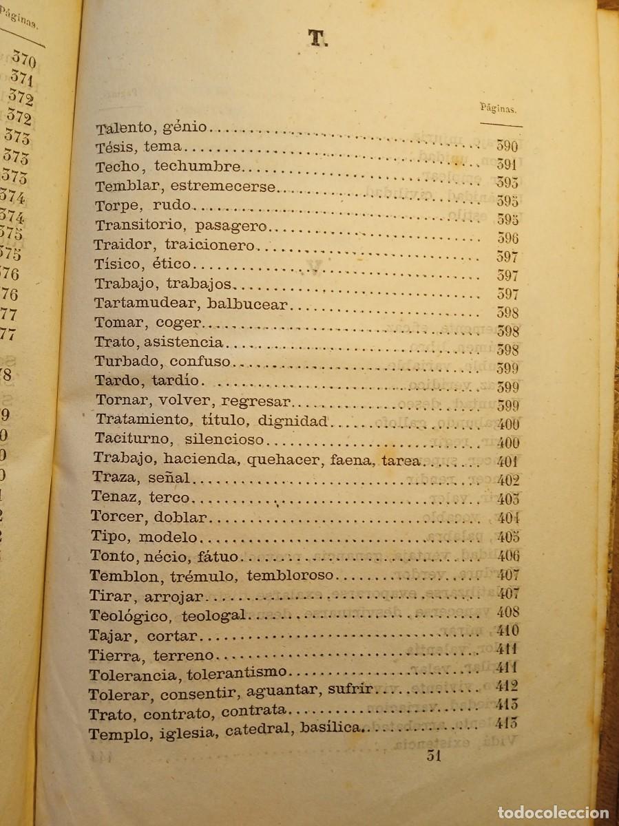 Diccionarios antiguos: Sin&oacute;nimos castellanos 1870 - Foto 22