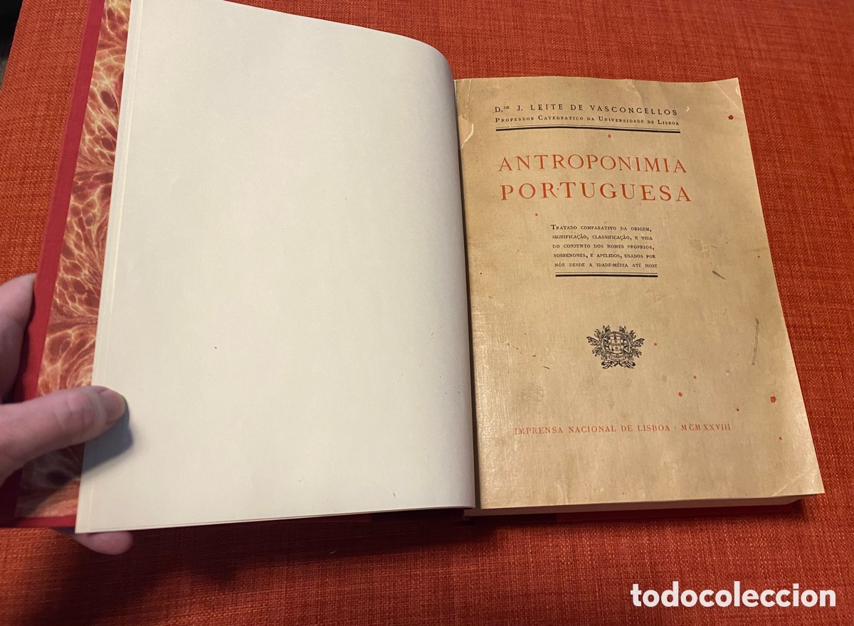 Diccionarios antiguos: Antroponimia portuguesa. Vasconcellos - Foto 1