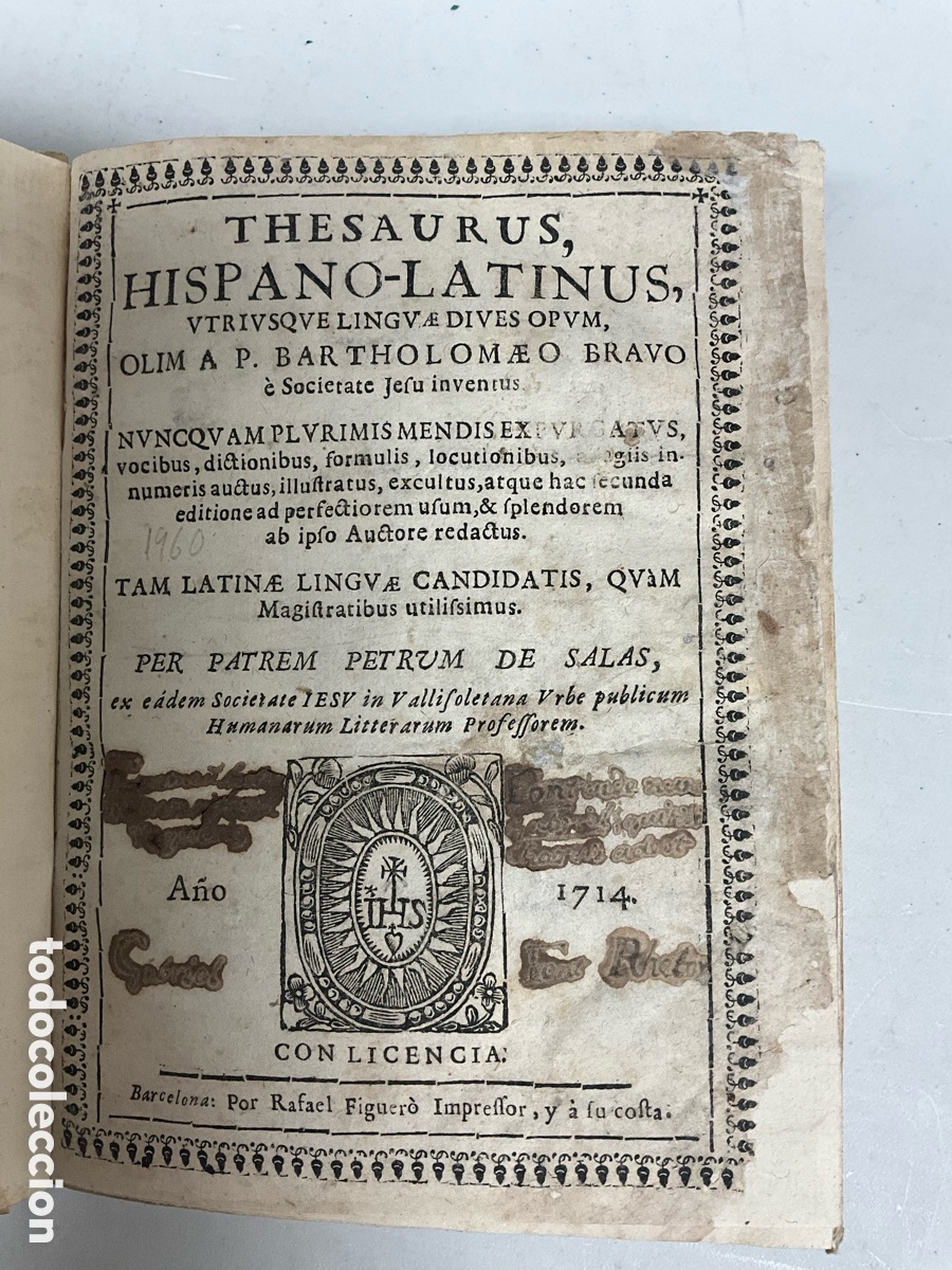 Diccionarios antiguos: Thesaurus hispano-latinus - Foto 3