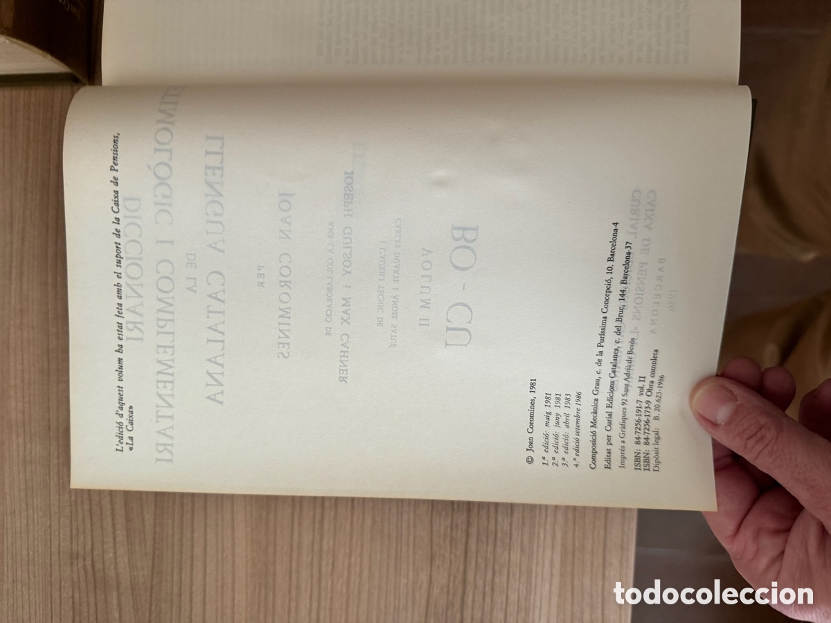 Diccionarios antiguos: Diccionari etimol&ograve;gic Joan Coromines - Foto 8