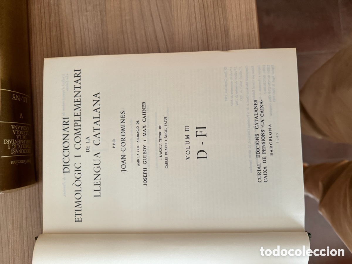 Diccionarios antiguos: Diccionari etimol&ograve;gic Joan Coromines - Foto 11