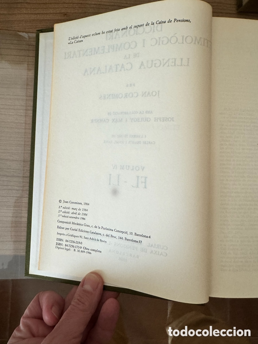 Diccionarios antiguos: Diccionari etimol&ograve;gic Joan Coromines - Foto 15