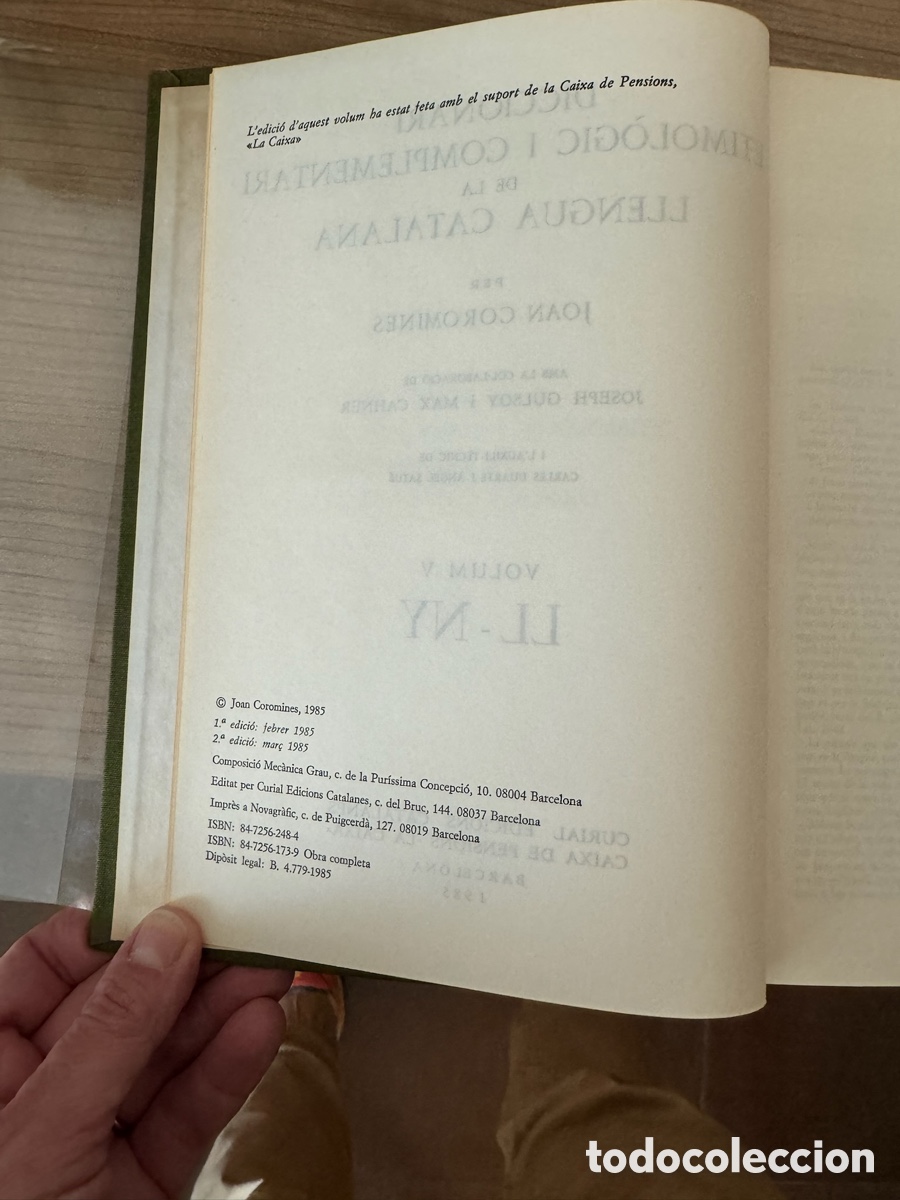 Diccionarios antiguos: Diccionari etimol&ograve;gic Joan Coromines - Foto 17