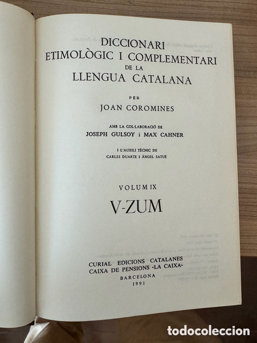 Diccionarios antiguos: Diccionari etimol&ograve;gic Joan Coromines - Foto 18