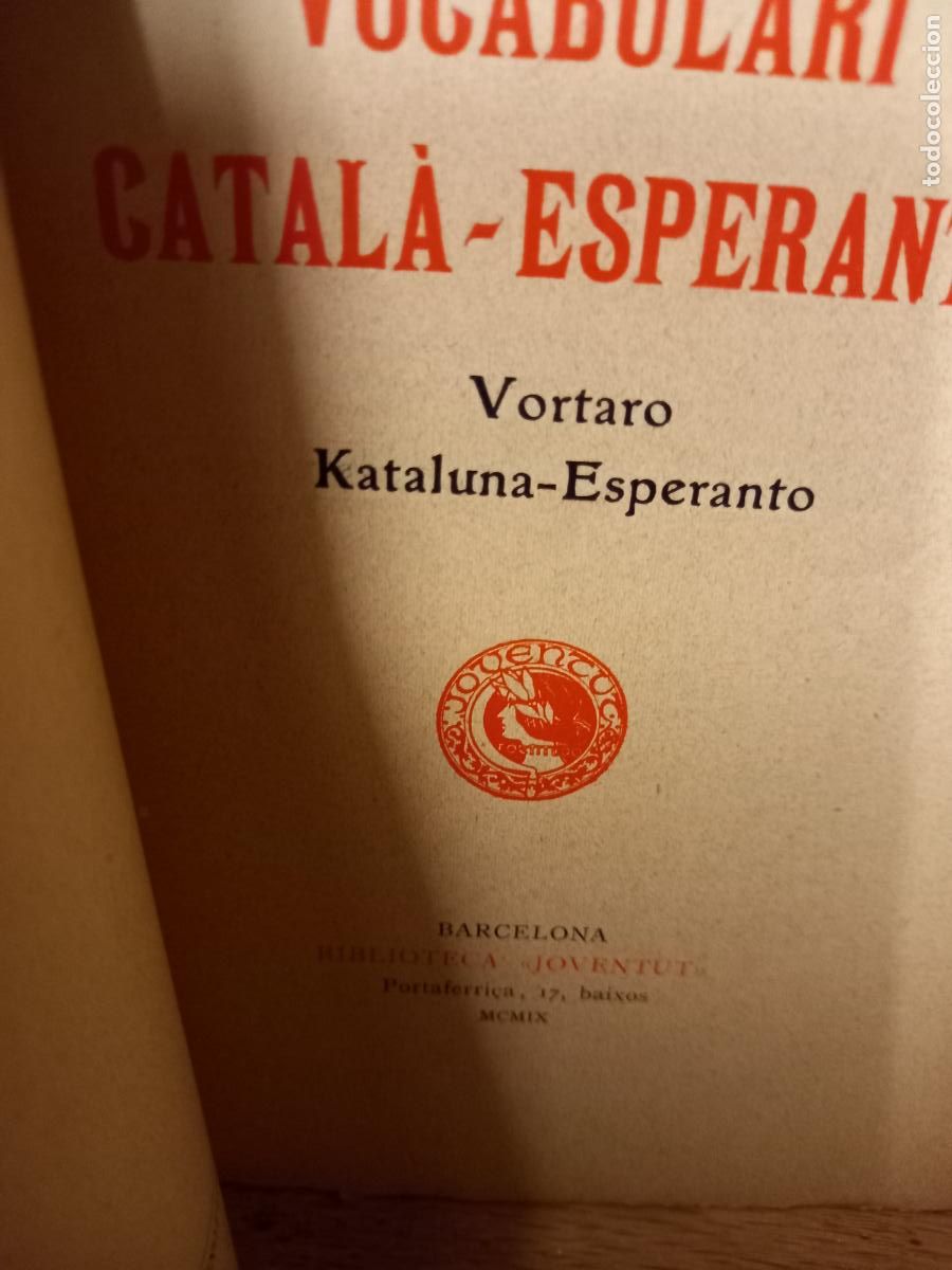 Diccionarios antiguos: VOCABULARI CATALA-ESPERANTO - Foto 2