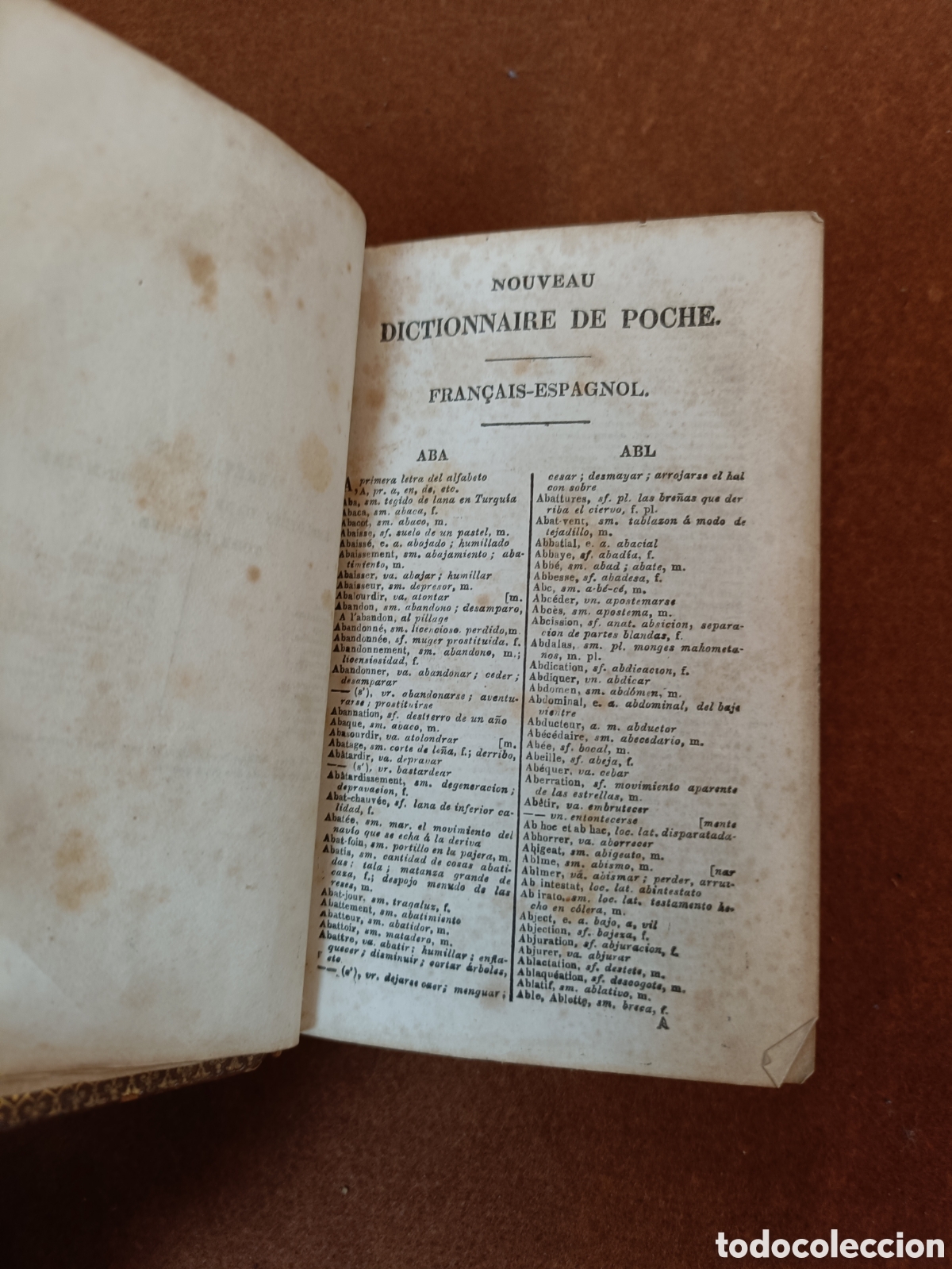 Diccionarios antiguos: DICTIONNAIRE ET ESPAGNOL-FRAN&Ccedil;AIS - Foto 4