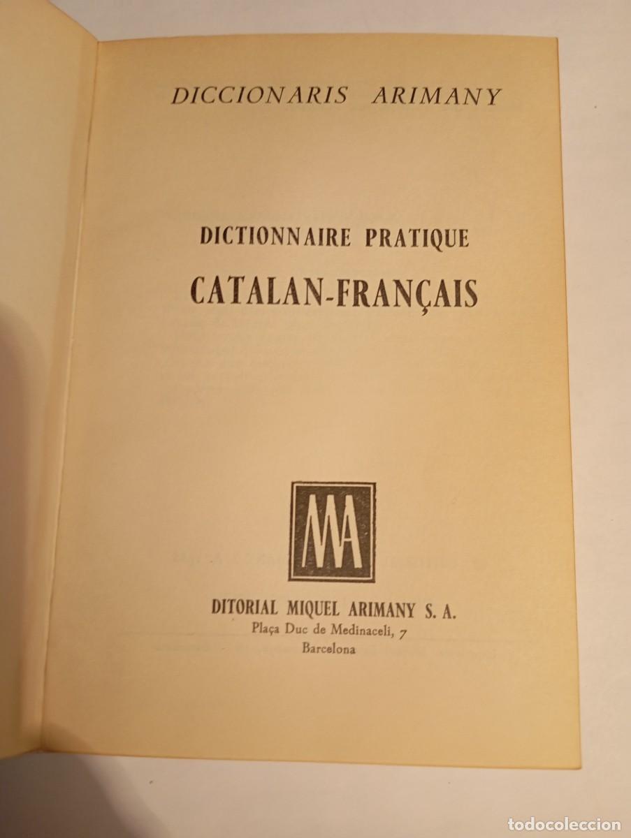 Diccionarios antiguos: DICCIONARIO PRACTICO CATALAN FRANC&Eacute;S 1968 - Foto 3