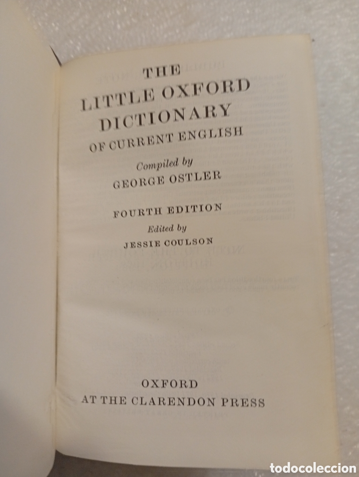 Diccionarios antiguos: The Little Oxford dictionary - Foto 2