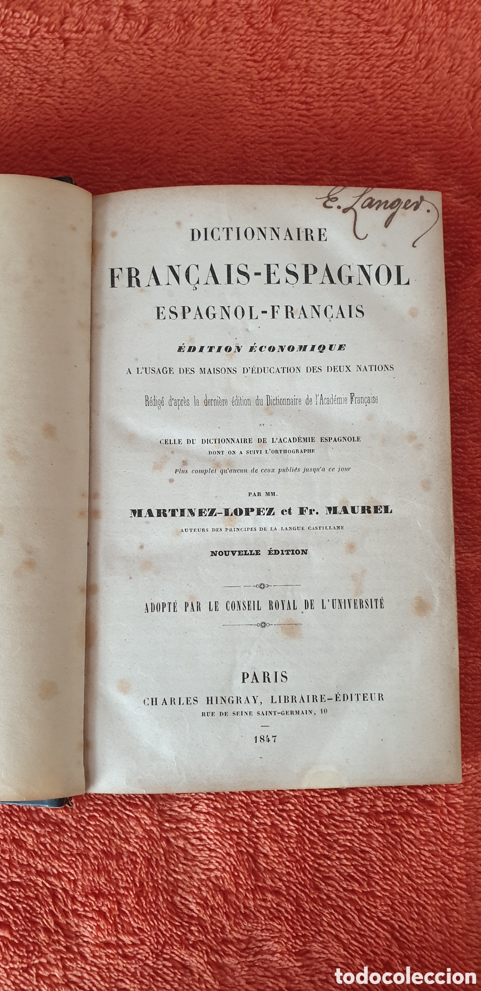 Diccionarios antiguos: Antiguo diccionario 1847 - Foto 2