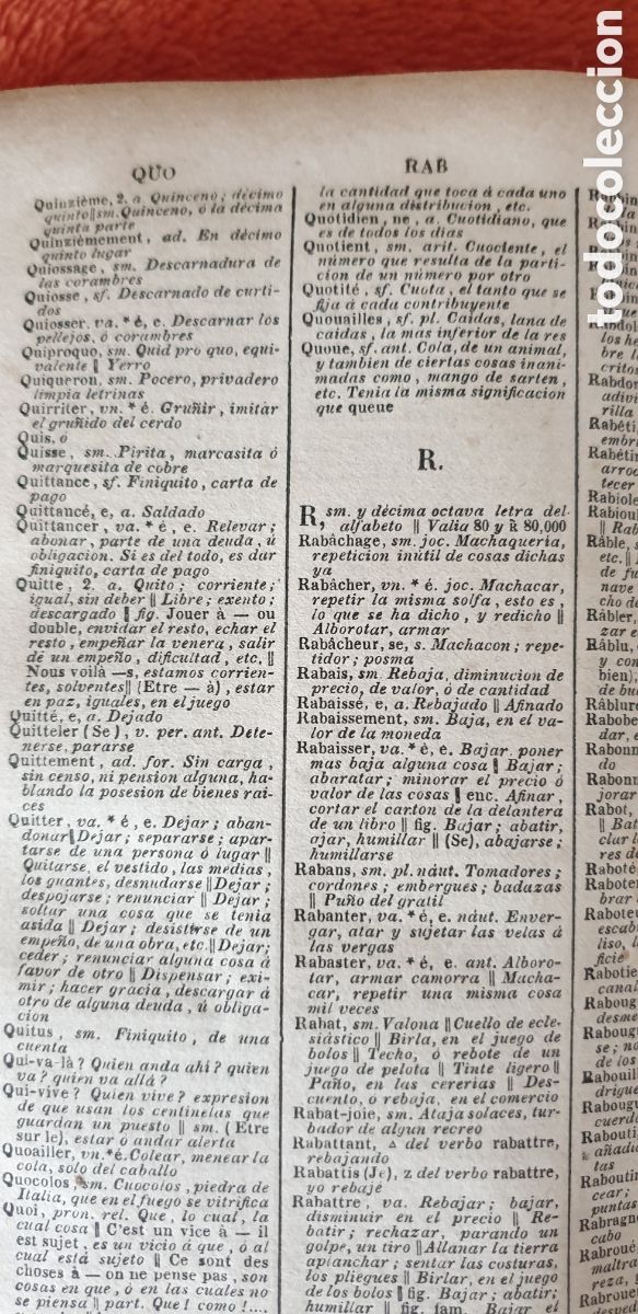Diccionarios antiguos: Antiguo diccionario 1847 - Foto 13