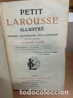 Diccionarios antiguos: Petit Larousse Illustre (1909) - Foto 3