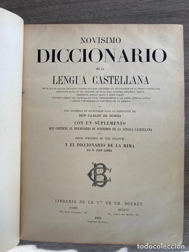 Diccionarios antiguos: Diccionario RAE 1898 - Foto 2