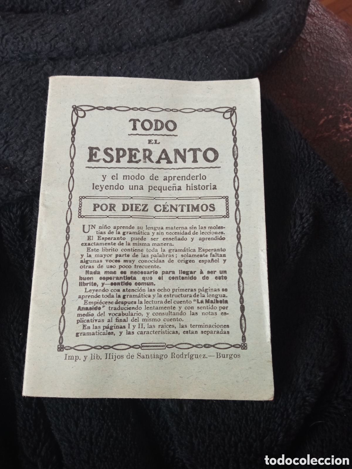 Diccionarios antiguos: Todo El Esperanto y el modo de aprenderlo - Foto 1