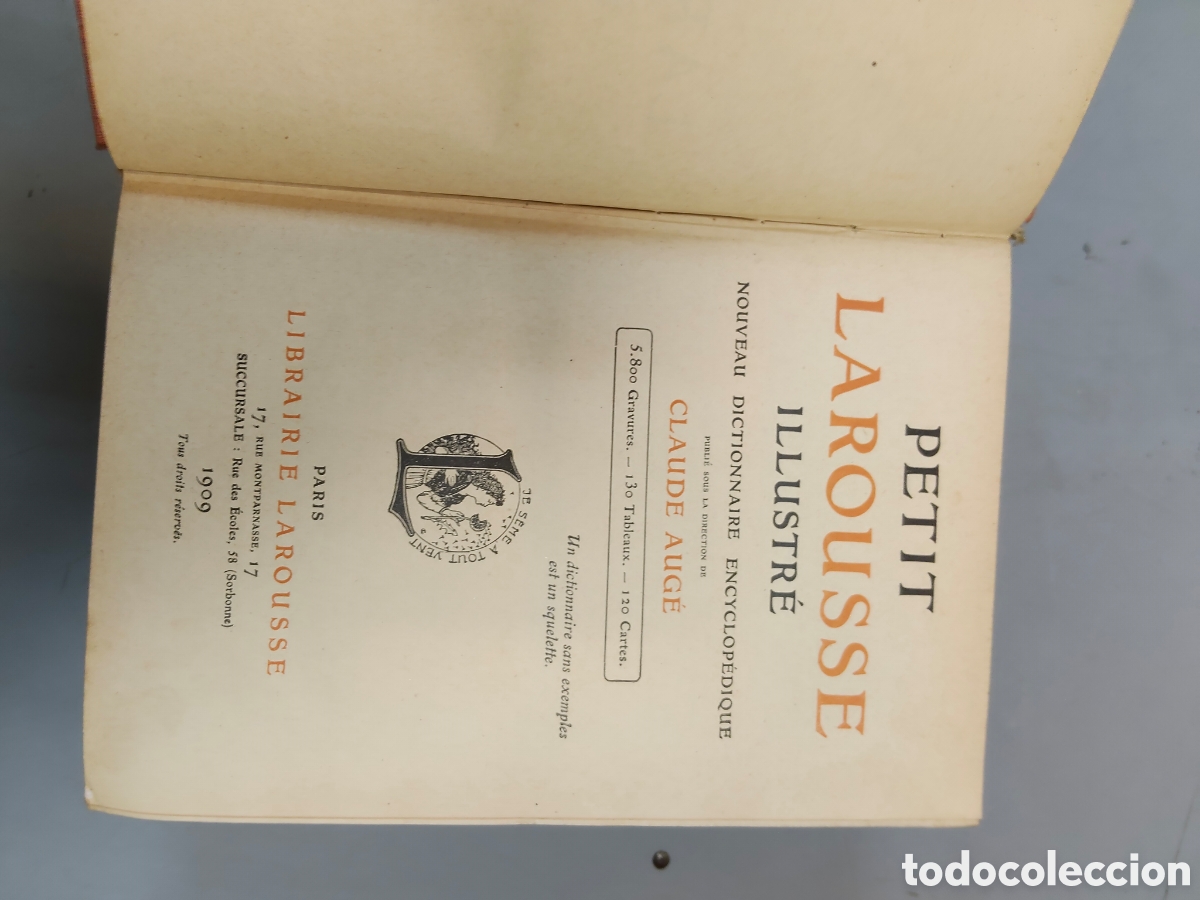 Diccionarios antiguos: PETIT LAROUSSE ILUSTRE A&Ntilde;O 1909 - Foto 2