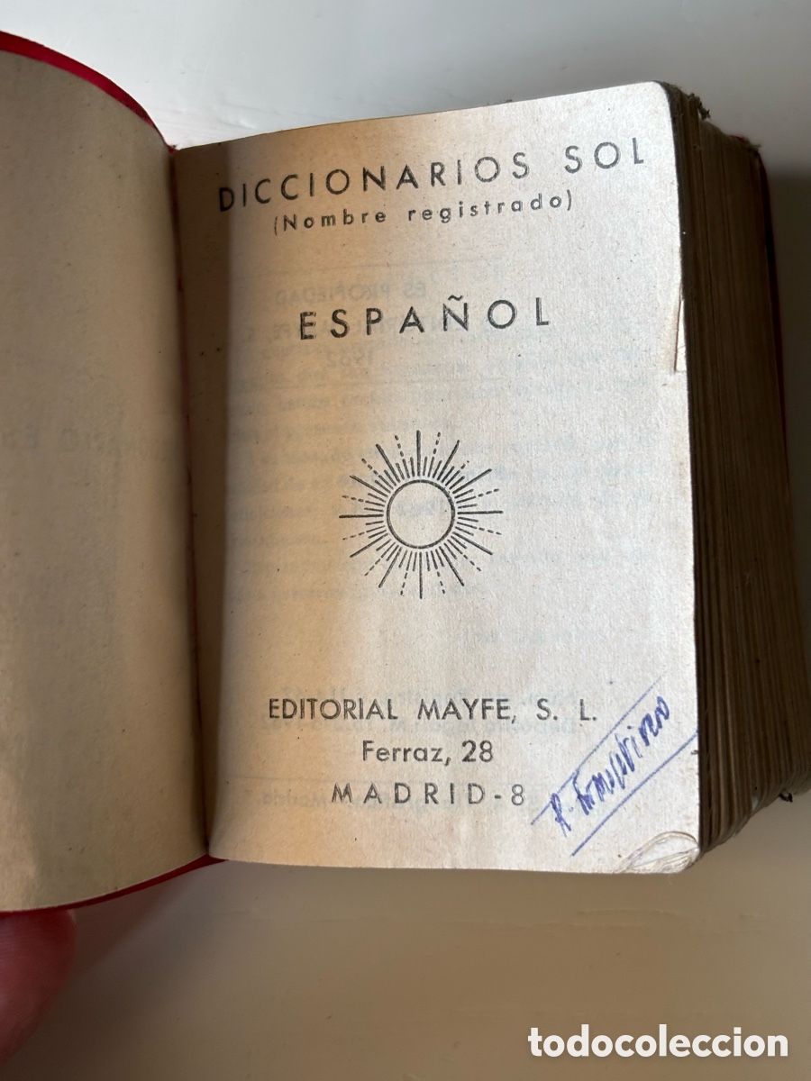Diccionarios antiguos: MAYFE Diccionario SOL - Foto 9