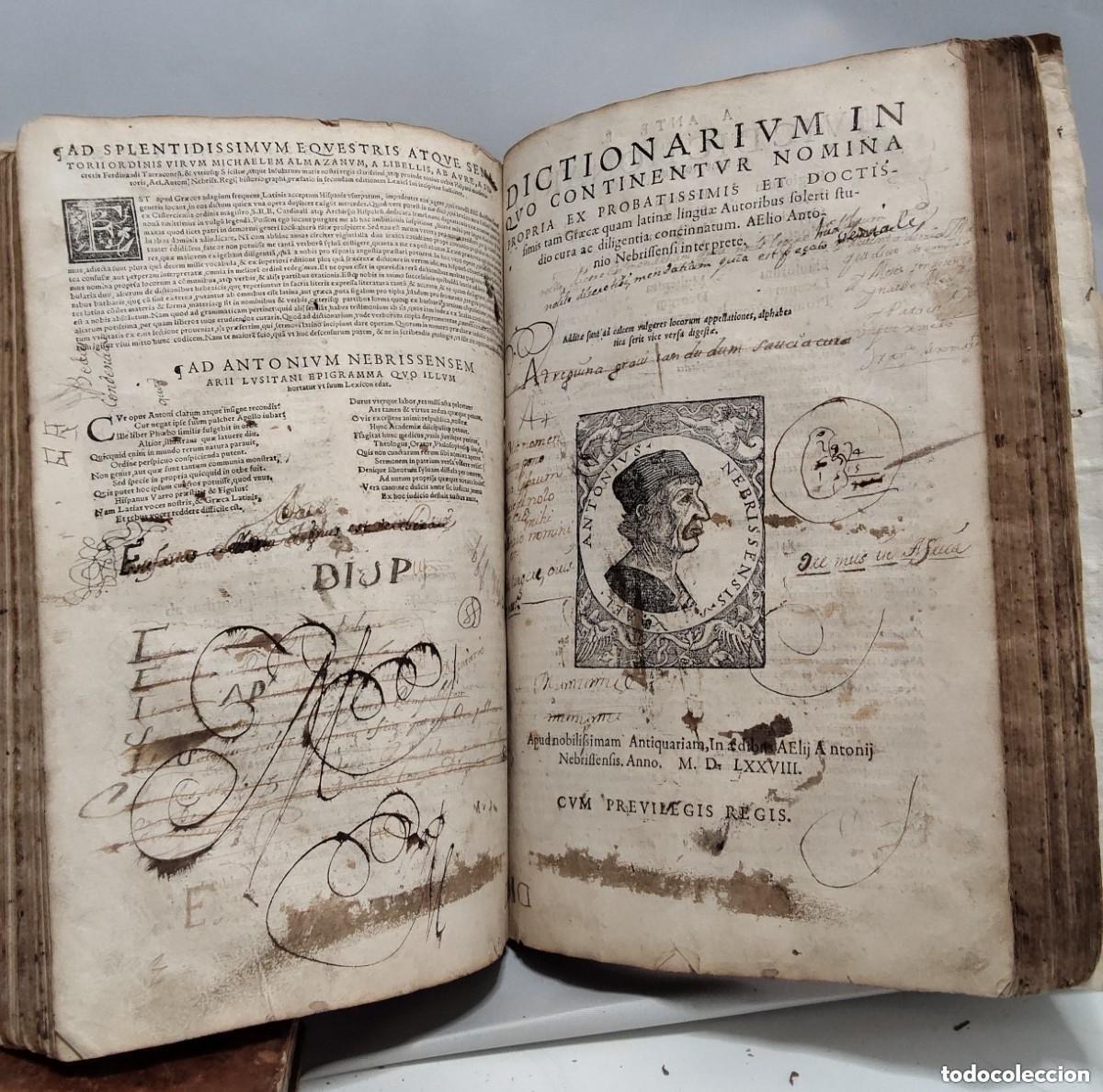 Old dictionaries: Dictionarium in quo continentur nomina propria ex probatissimis...Elio Antonio de Nebrija 1578