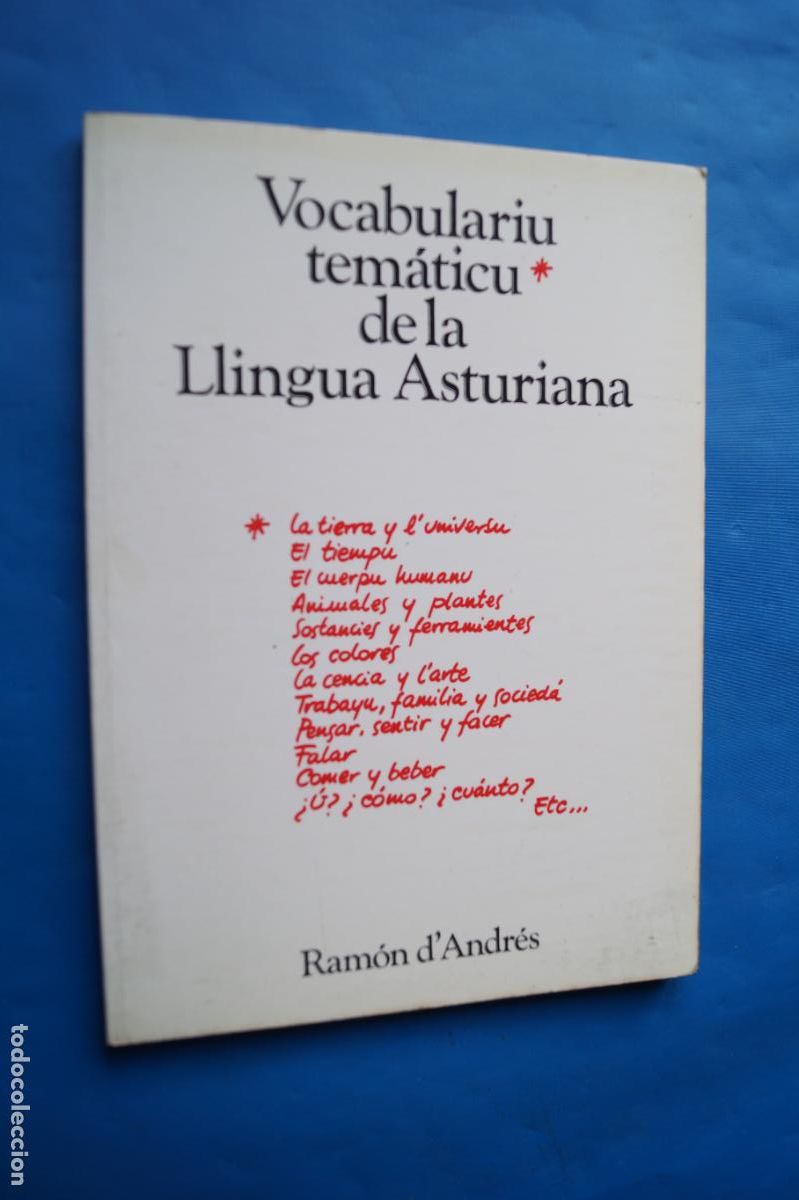Diccionarios antiguos: VOCABULARIU TEMATICU DE LA LLINGUA ASTURIANA. RAMON DE ANDRES