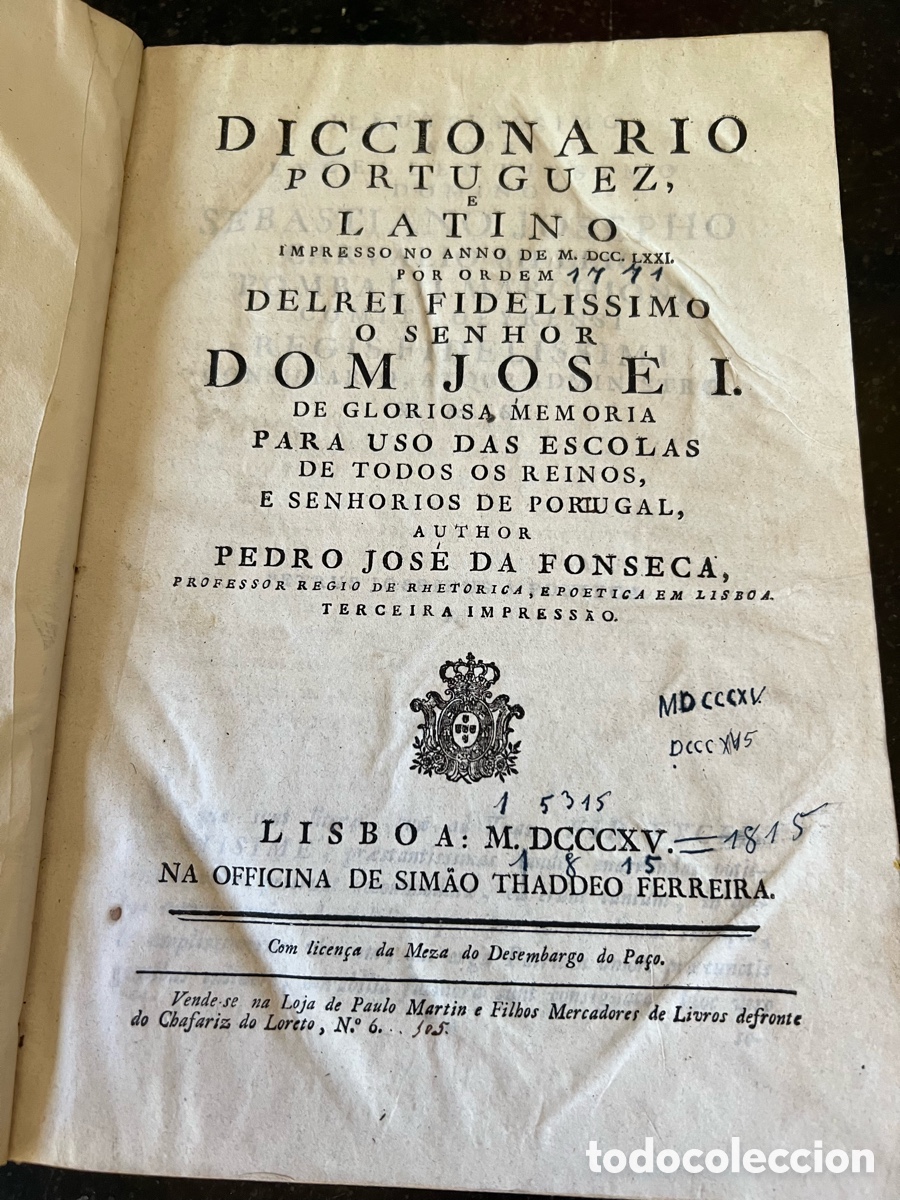 Diccionarios antiguos: Precioso y grande libro encuadernaci&oacute;n cuero dicion&aacute;rio antiguo 1815
