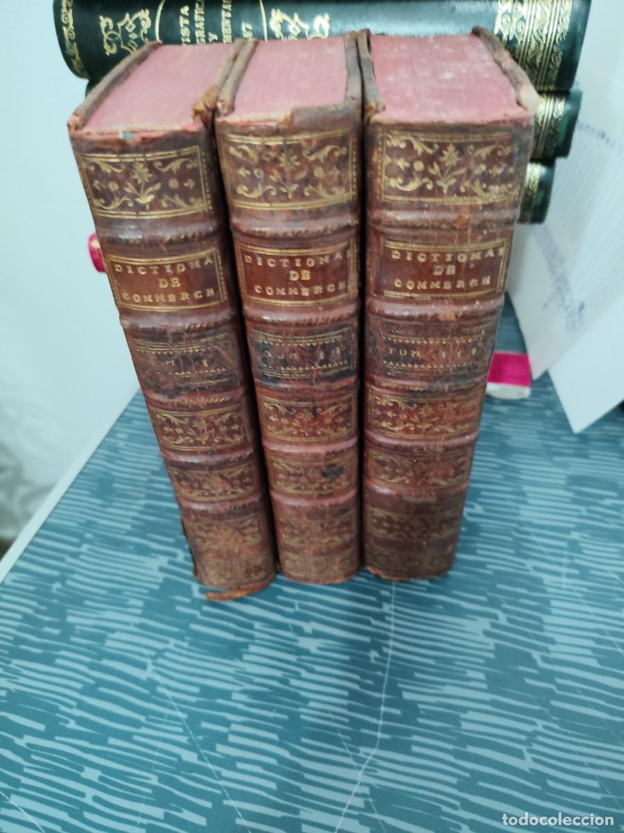 Diccionarios antiguos: DICTIONNAIRE PORTATIF DE COMMERCE,3 TOMOS,A.BOUILLON,1770,VER FOTOS.
