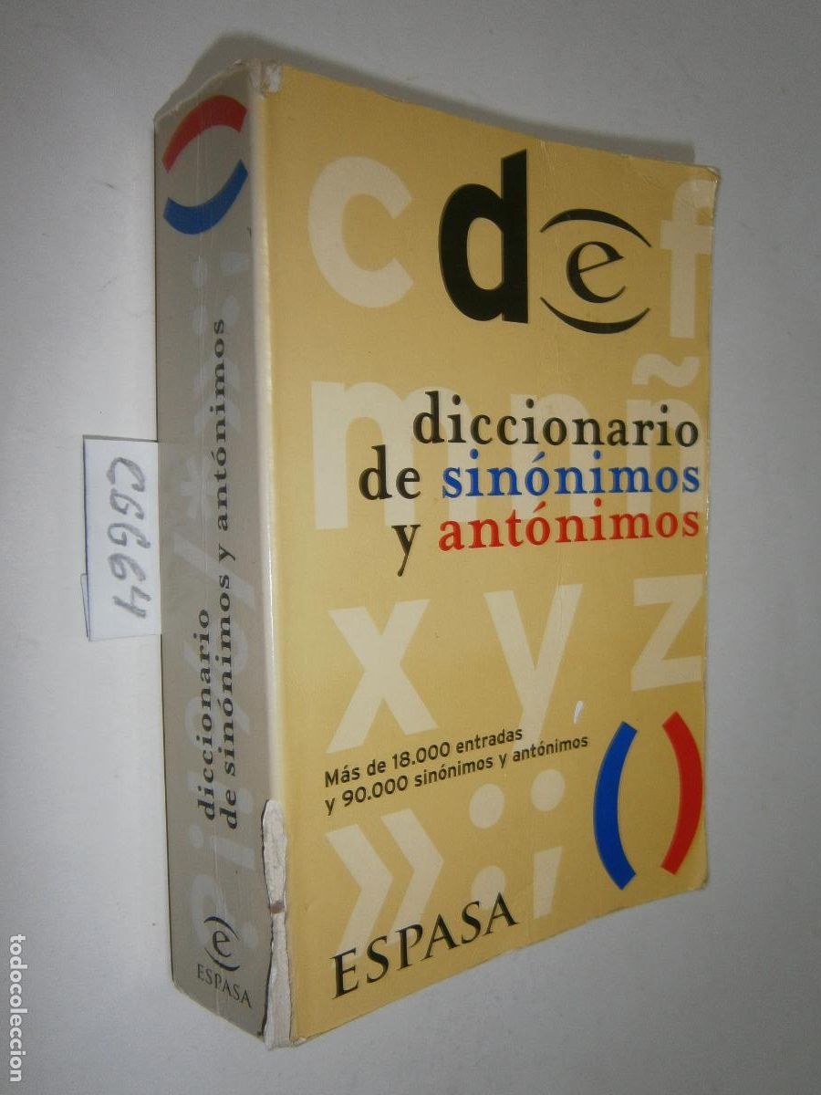Diccionarios antiguos: DICCIONARIO DE SINONIMOS Y ANTONIMOS