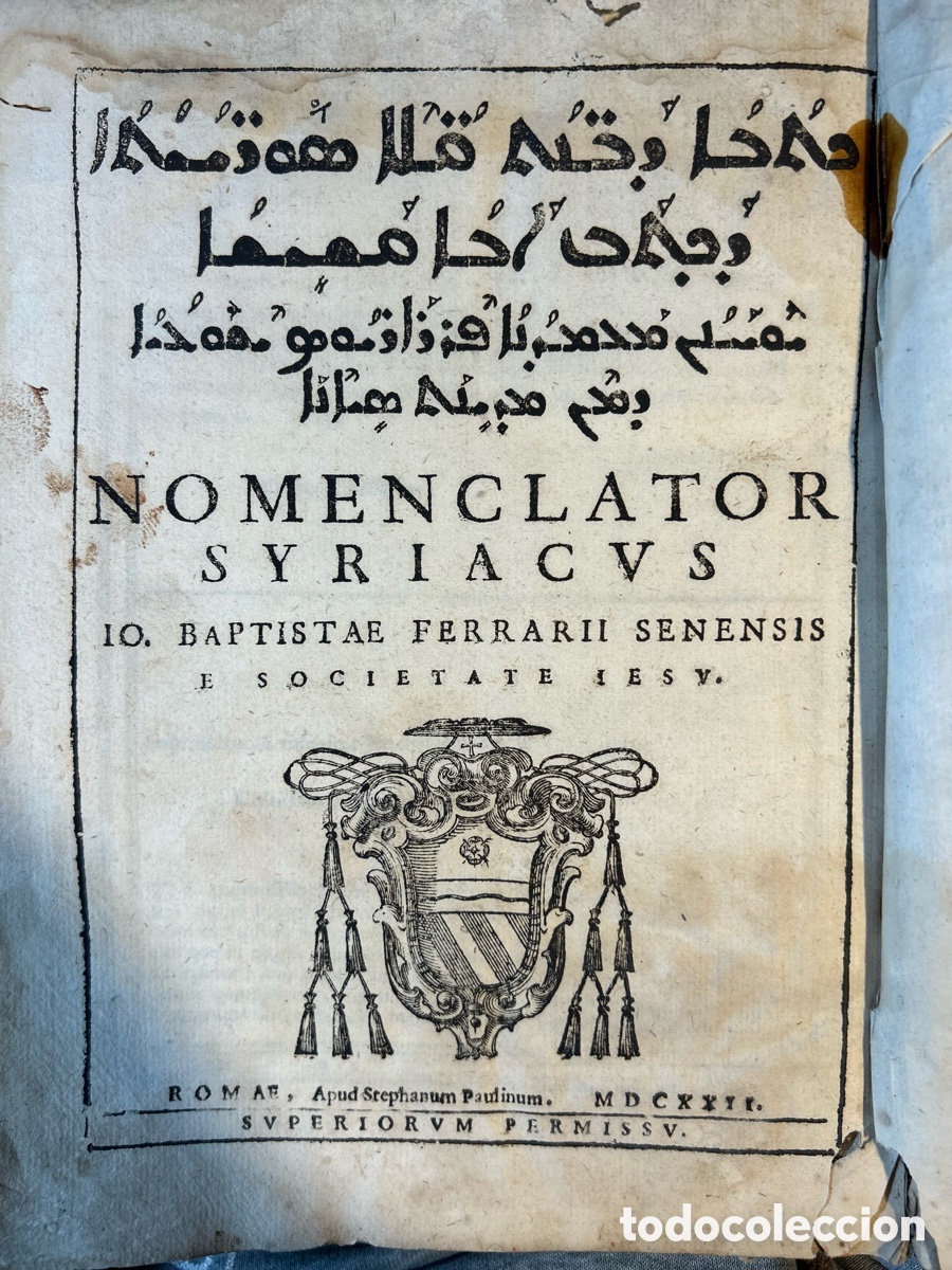 Diccionarios antiguos: FERRARI - NOMENCLATOR SYRIACUS - PRIMERA EDICION - B3