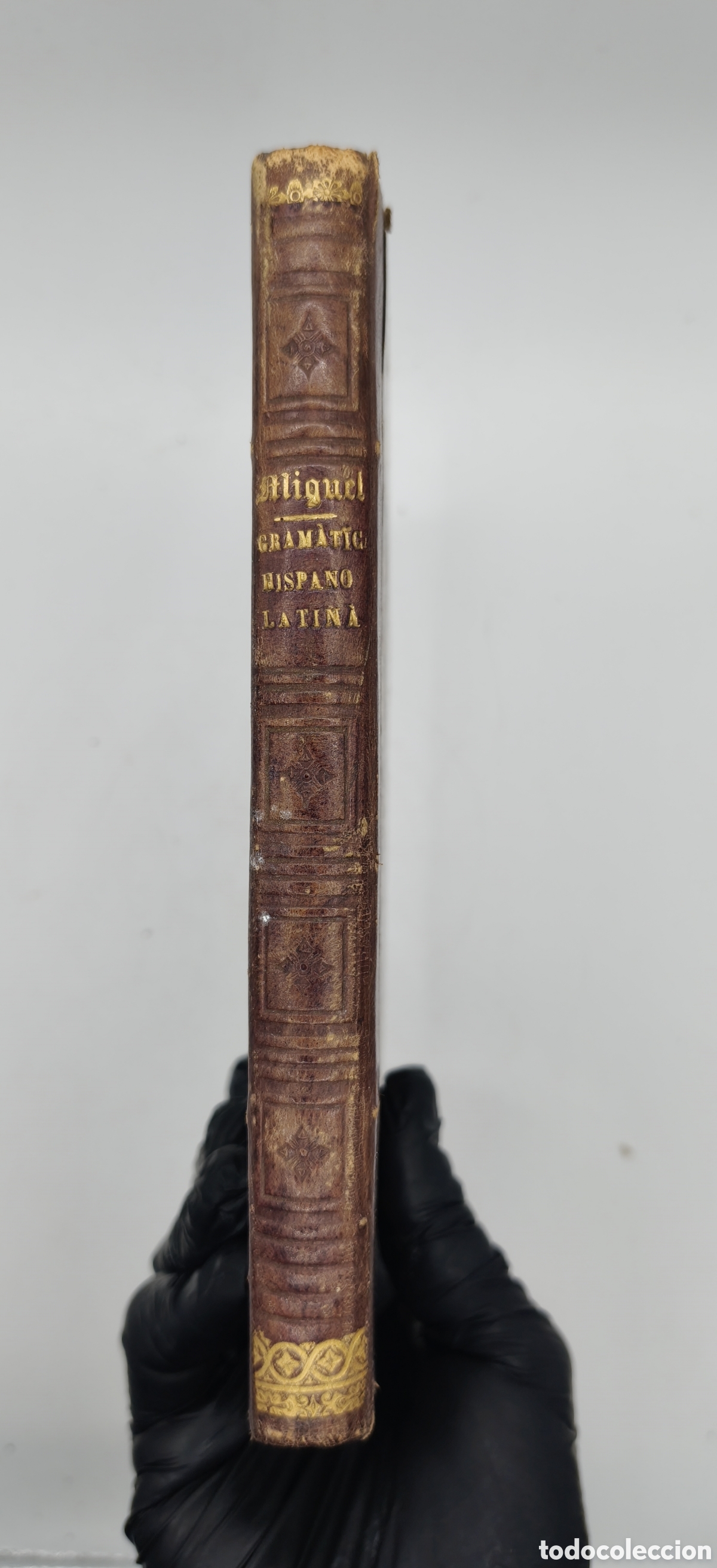 Diccionarios antiguos: Gram&aacute;tica Hispano-Latina - Raimundo de Miguel - Madrid, 1878 (Imprenta M. Minuesa) - Encuadernaci&oacute;n