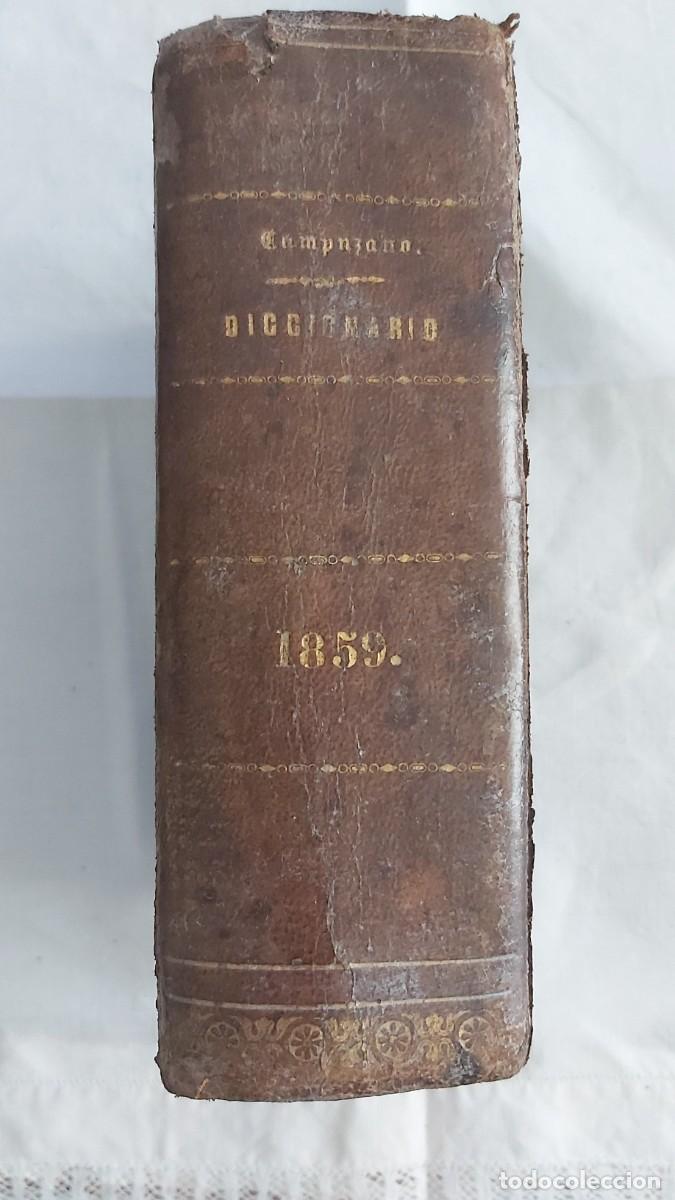 Diccionarios antiguos: &rdquo;Libro Antiguo 1859 - Diccionario Manual De La Lengua Castellana (Ram&oacute;n Campuzano) - Para Restaurar