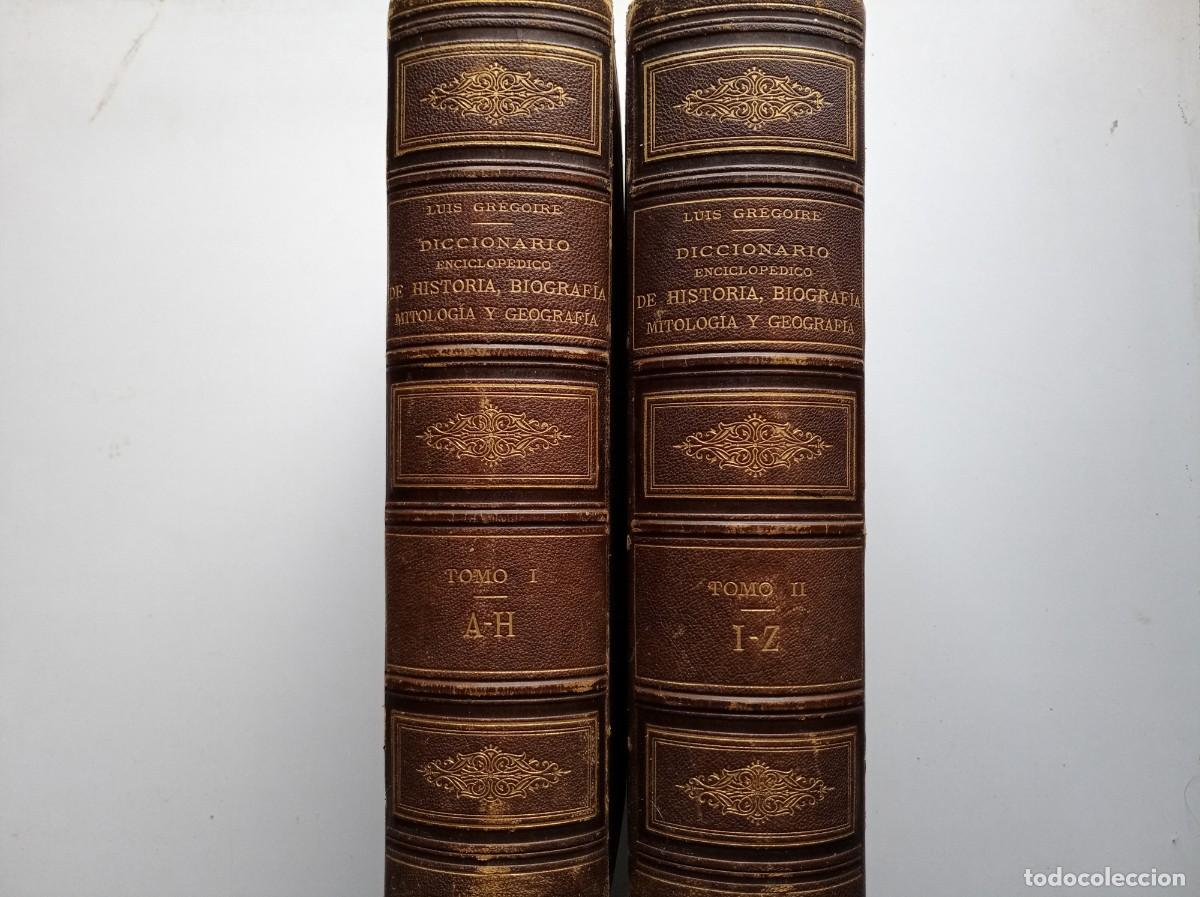 Diccionarios antiguos: BELLA EDICI&Oacute;N EN FOLIO DEL DICCIONARIO DE HISTORIA, BIOGRAFIA, MITOLOGIA Y GEOGRAFIA. 1870. 2 TOMOS