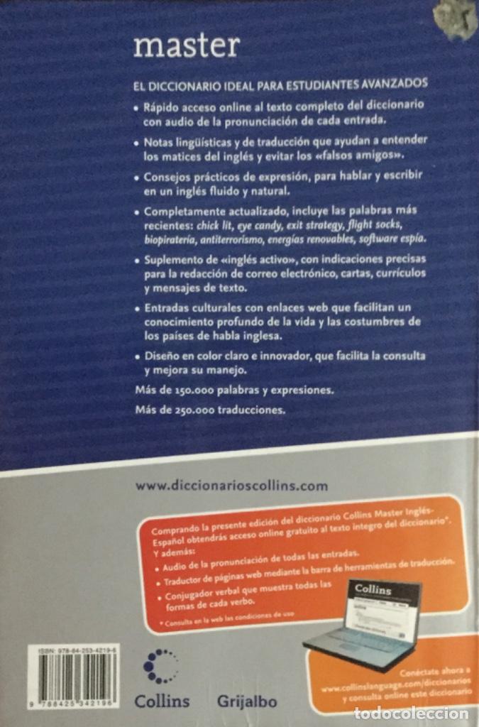 Diccionarios: Diccionario Ingles biling&uuml;e Collins M&aacute;ster. NUEVO REF: AX744 - Foto 2