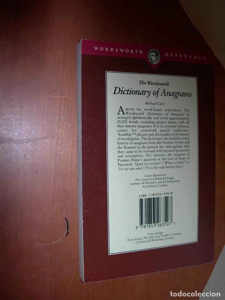 Diccionarios: DICTIONARY OF ANAGRAMMS / MICHAEL CURL / INGL&Eacute;S - Foto 2