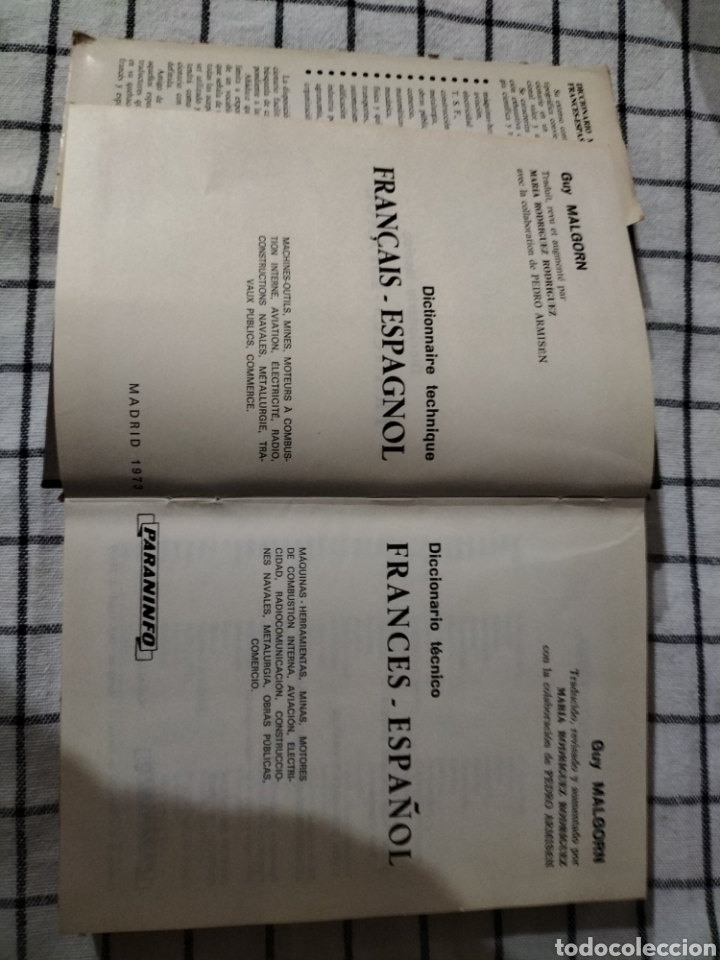 Diccionarios: Libro diccionario T&eacute;cnico Frances- Espa&ntilde;ol - Foto 3