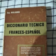 Diccionarios: LIBRO DICCIONARIO TÉCNICO FRANCES- ESPAÑOL