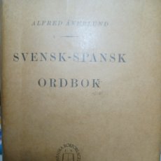 Diccionarios: BARIBOOK C31 SVENSK-SPANSK ORDBOK SVENSKA ALFRED AKERLUND. Lote 362244265
