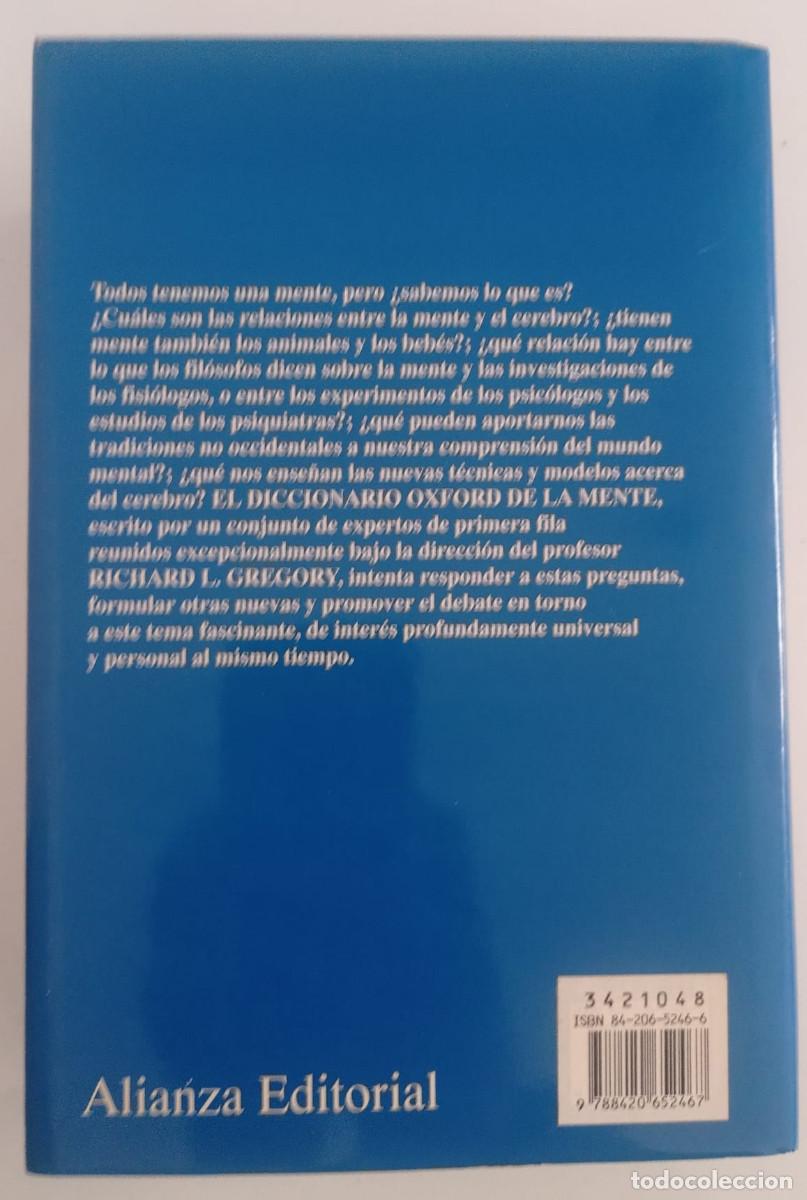 Diccionarios: Diccionario Oxford de la mente Richard L. Gregory - Foto 3