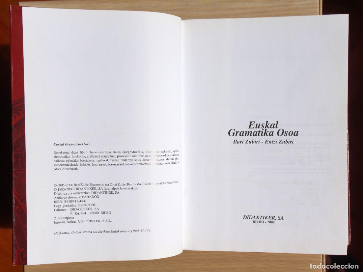 Diccionarios: Euskal Gramatika Osoa - Foto 4