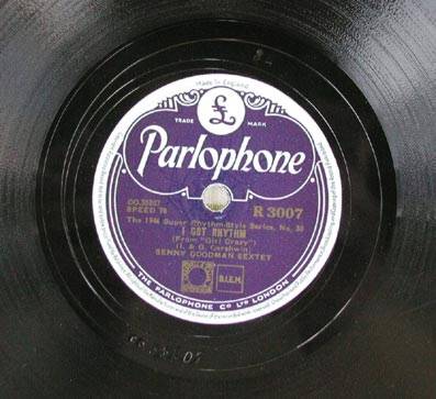 Discos de pizarra: BENNY GOODMAN SEXTET  (  I GOT RHYTHM - SLIPPED DISC )  PARLOPHONE - Foto 1