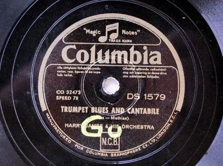 Discos de pizarra: HARRY JAMES  & HIS ORCHESTRA - Foto 1