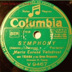 Discos de pizarra: DISCO 78 RPM - COLUMBIA - MARIA TERESA VALCARCEL - FOX - RUMBA - PIZARRA. Lote 4098261