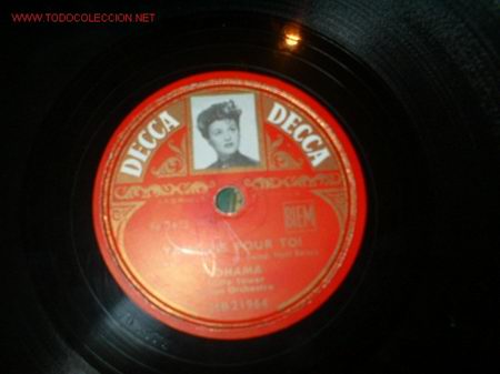 Discos para gramofone: DISCO GRAMOFONO FRANCES -TOHAMA.