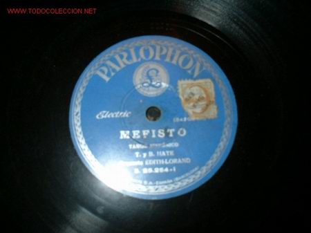 Discos de pizarra: DISCO GRAMOFONO -MEFISTO-TANGO SINFONICO, DO&Ntilde;A VATRA - TANGO - Foto 1